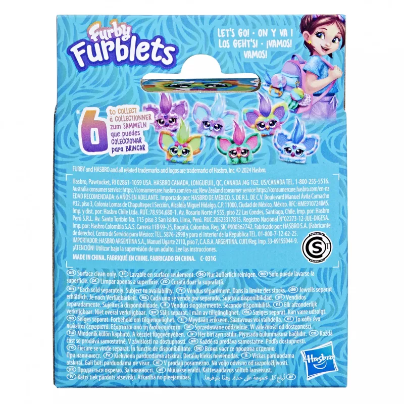 Furby Furblet Pix-Elle – interaktyvus žaislinis personažas su garsu