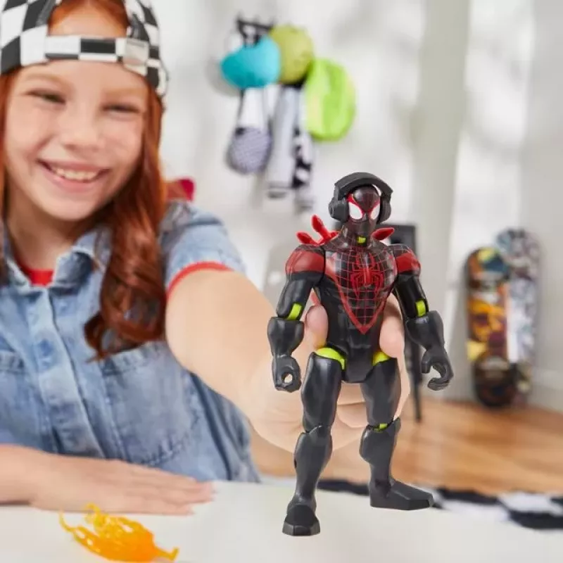 Marvel MixMashers Miles Morales Spider-Man Mix-And-Match žaislinė figūrėlė, 4 m., įvairiaspalvė