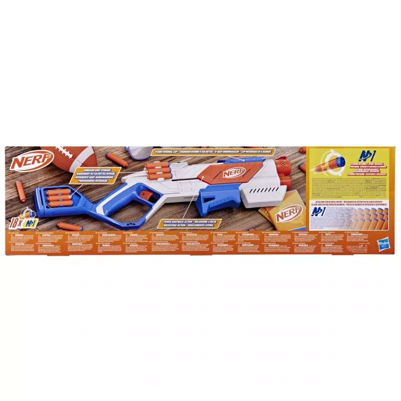 Žaislinis strėlinukas Nerf N Series Strikeback mėlynai oranžinis baltas 8+