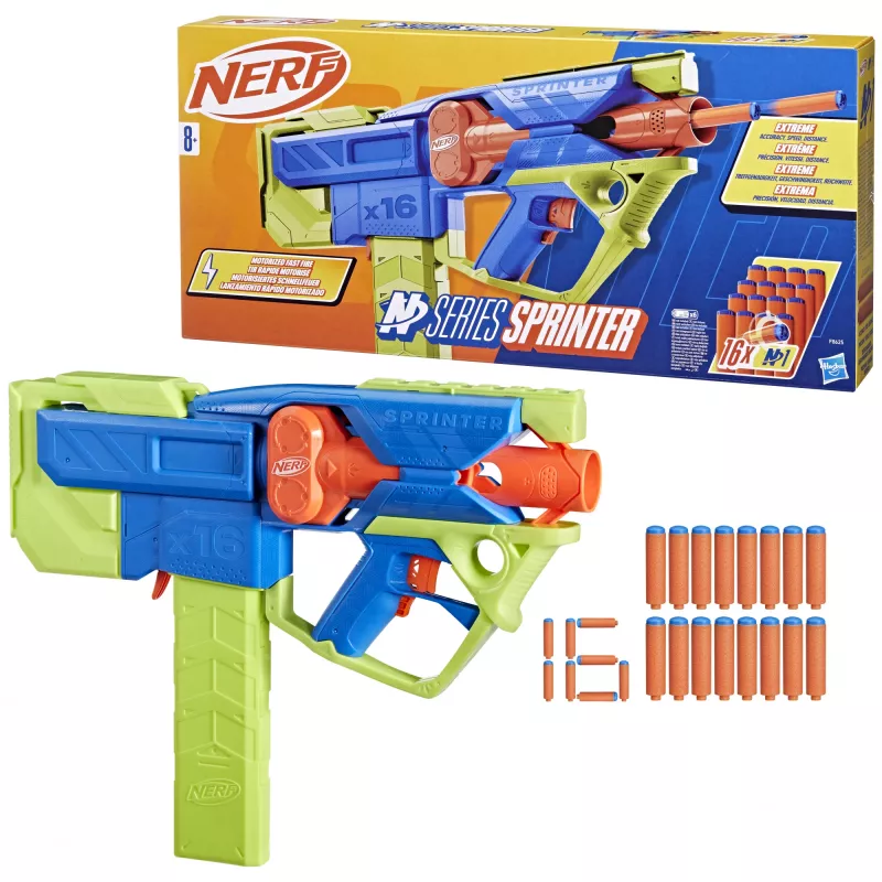 Žaislinis blasteris Nerf N Series Sprinter F8625 Mėlyna Žalia Oranžinė