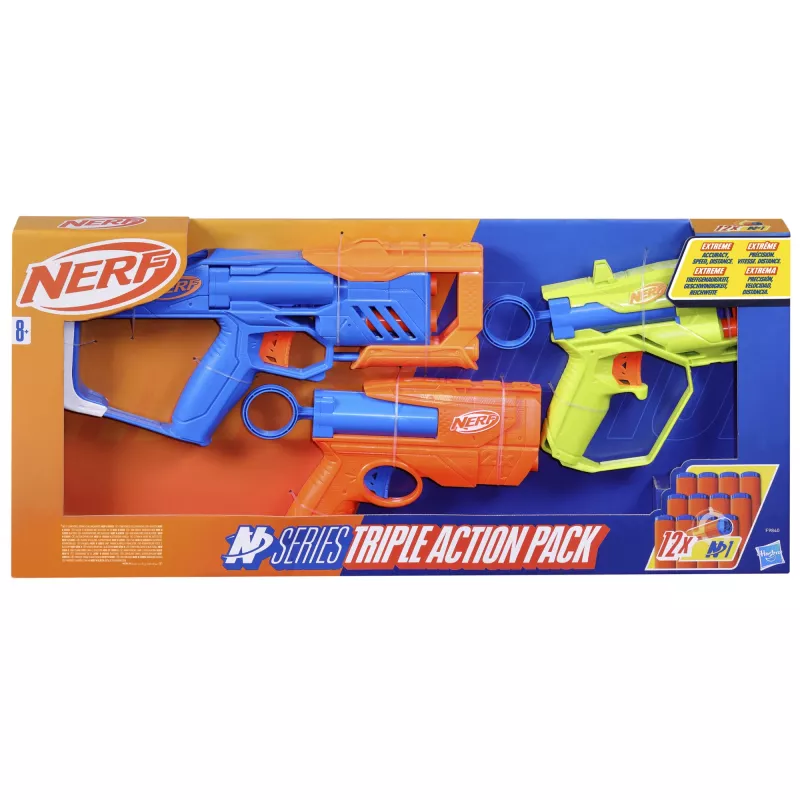 Nerf N Series Triple Action Pack – žaislinis šaudyklų rinkinys, 3 vnt., 8+ metų