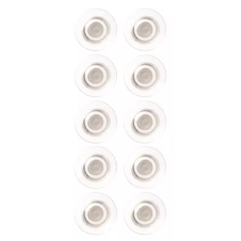 Nobo stiklinės lentos magnetai ⌀32 mm, sidabriniai, skaidrūs, 10 vnt.