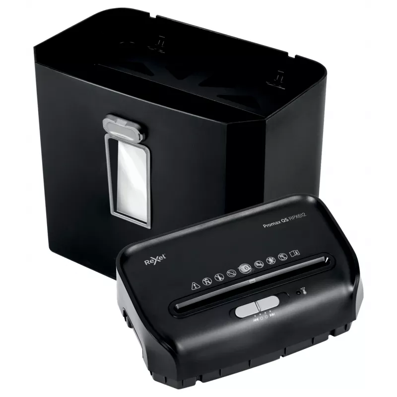 Rexel ProMax RPX612 kryžminio pjovimo popieriaus smulkintuvas P4, 22 cm, 4x40 mm, 12 l, 132 lapai, 58 dB