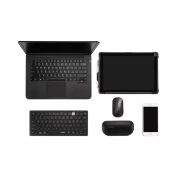 Kensington Dual Wireless Compact Keyboard - PN belaidė mini klaviatūra, Bluetooth, QWERTY, juoda