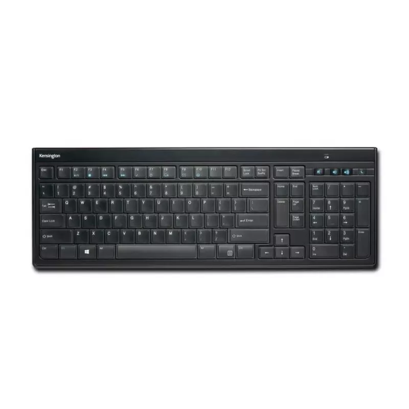 Kensington AdvanceFit belaidė klaviatūra juoda Belgijos AZERTY
