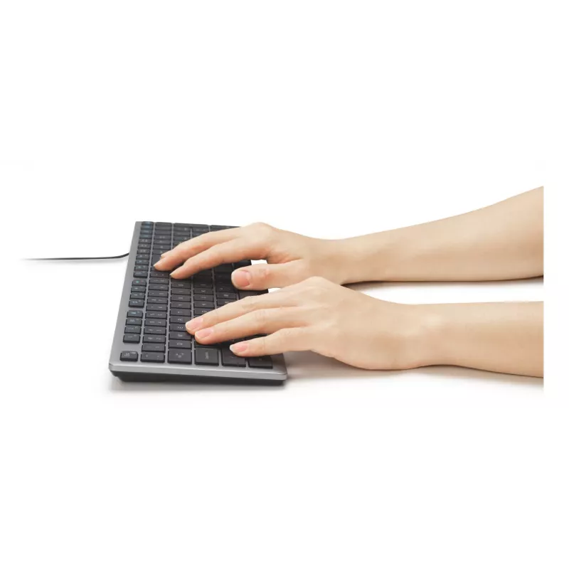 Kensington KB515 EQ USB-C/USB-A laidinė klaviatūra, pilno dydžio (100%), QWERTY, pilka