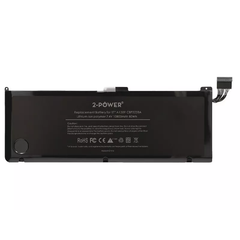2-Power 7.4V 11200mAh li-polimerinė baterija, skirta Apple MacBook Pro 17 colių A1297 (2009 vidurio EMC2272/EMC2329, 2010 vidurio EMC2352)