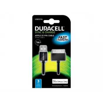 Duracell Sync/Charge kabelis 1 m juodas