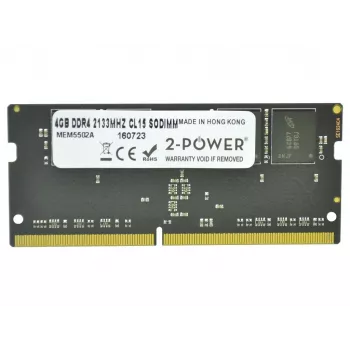 2-Power 4GB DDR4 2133MHz CL15 SODIMM atmintis, 4 GB, 1 x 4 GB, DDR4, 2133 MHz, 260 kontaktų SO-DIMM, pilka