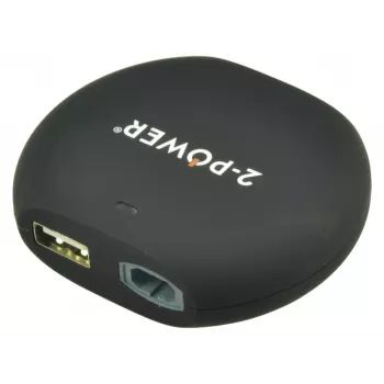 2-Power 12V automobilinis įkroviklis 15-20V 90W + 2.1A USB, 15 V, juodas, 54 mm, 67 mm, 18 mm, 194 g