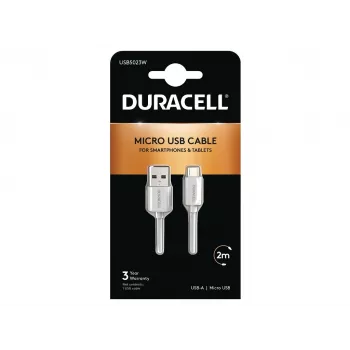 Duracell Sync/Charge laidas 2 metrai baltas