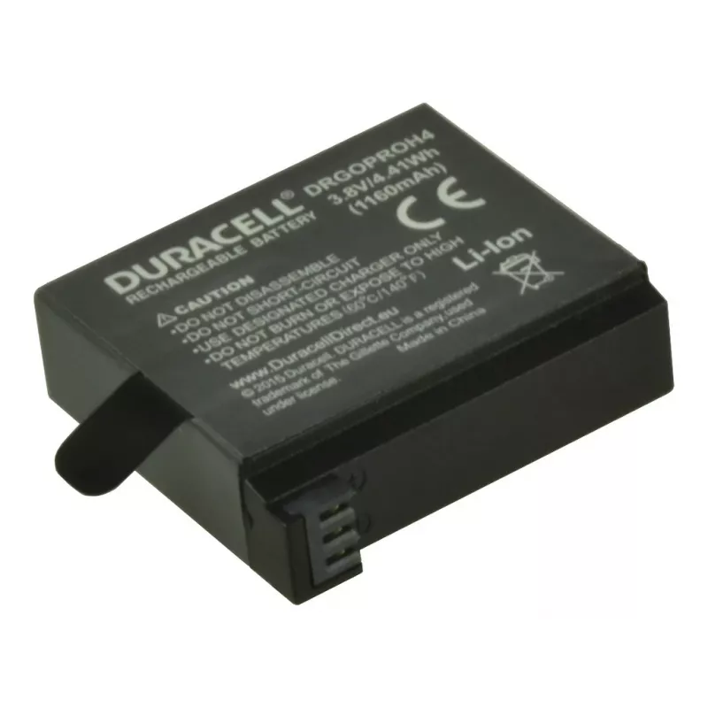 Duracell akumuliatorius, skirtas GoPro Hero 4 baterijai pakeisti, 2 vnt. pakuotė