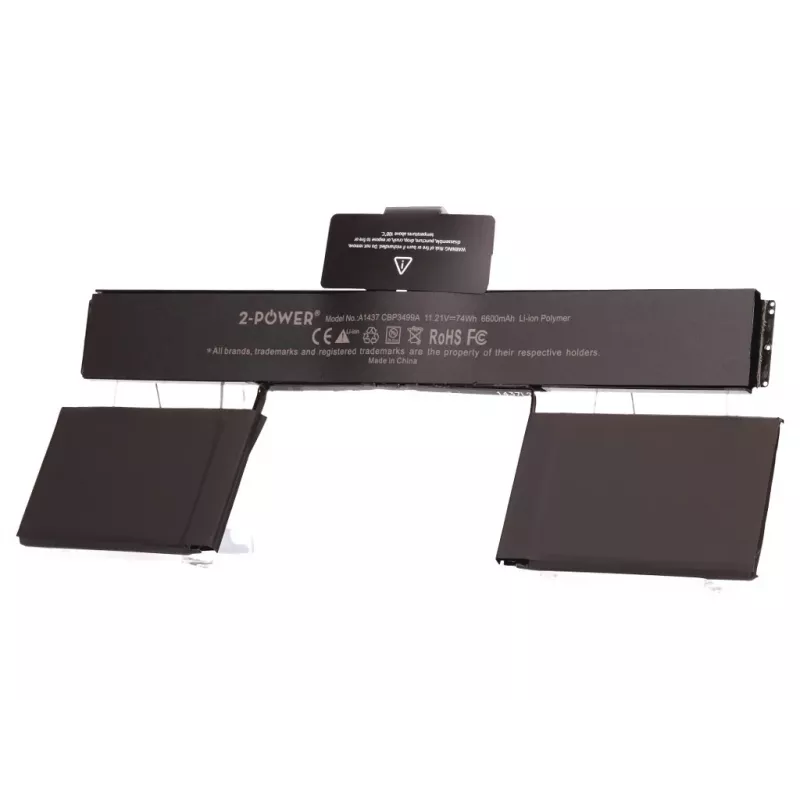 2-Power 11.21V 6600mAh Li-Polimer nešiojamojo kompiuterio baterija, skirta Apple MacBook Pro 13 col. A1425 (2012 pab. EMC2557, 2013 pr. EMC2672)