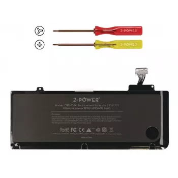 2-Power 10.95V 6000mAh Li-Polimer nešiojamojo kompiuterio baterija, skirta Apple MacBook Pro 13 colių A1278, 2009 m. vidurys (EMC2326)