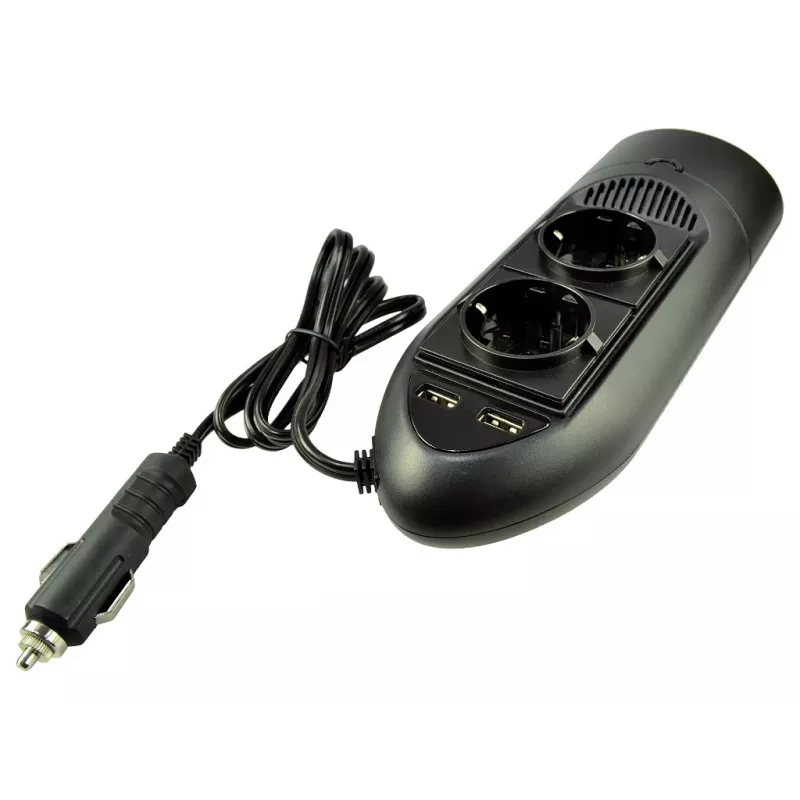 Duracell 175W Twin EU Socket Inverter, universalus, vidaus, 12 V, 175 W, 12 V, DC1 į DC2