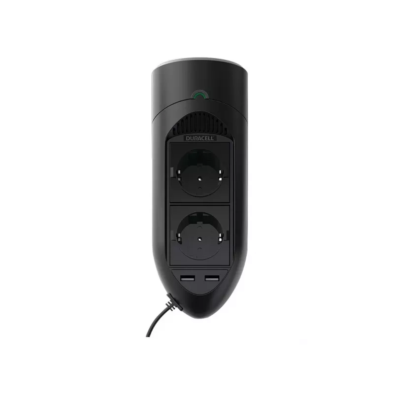 Duracell 175W Twin EU Socket Inverter, universalus, vidaus, 12 V, 175 W, 12 V, DC1 į DC2
