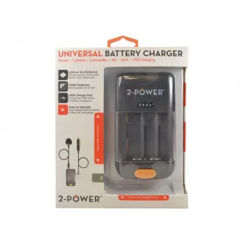2-Power Universalus akumuliatorių kroviklis kameroms (mažmeninė pakuotė), Li-Ion, AA, AAA