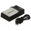 Duracell USB skaitmeninių fotoaparatų baterijų įkroviklis, Canon NB-4L, NB-5L, juodas, 5 V