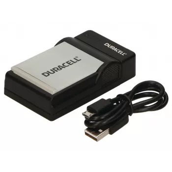 Duracell USB skaitmeninių fotoaparatų baterijų įkroviklis, Canon NB-4L, NB-5L, juodas, 5 V