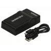 Duracell USB skaitmeninio fotoaparato baterijų kroviklis, Panasonic CGA-S005, S007, S008, 5 V, juodas