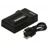 Duracell USB įkroviklis skaitmeninių fotoaparatų baterijoms, Panasonic CGA-S002E, CGA-S006, juodas