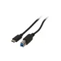 USB laidas 2-Power CAB5014A 1 m USB C – USB B juodas