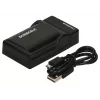 Duracell USB skaitmeninio fotoaparato baterijų kroviklis, Panasonic DMW-BLF19, juodas, 5 V