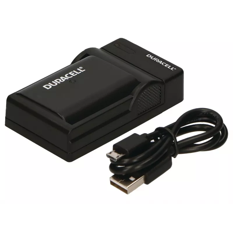 Duracell USB skaitmeninio fotoaparato baterijų kroviklis, Panasonic DMW-BLF19, juodas, 5 V