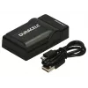 Duracell USB baterijų kroviklis skaitmeniniams fotoaparatams, 5 V, juodas
