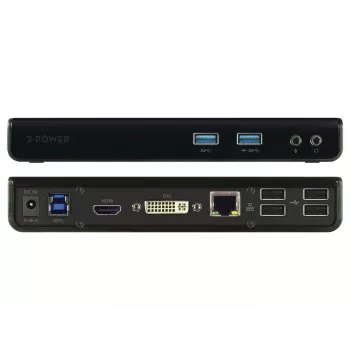 2-Power DOC0110A dokų stotelė / prievadų replikatorius Laidinis USB 3.2 Gen 1 (3.1 Gen 1) Type-B Juoda