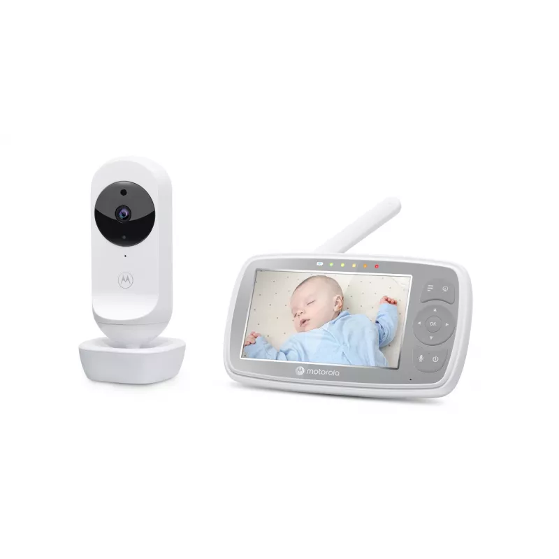 Vaizdo kūdikio monitorius Motorola VM44 CONNECT, 300 m, Wi-Fi/FHSS, 2,4 GHz, balta spalva