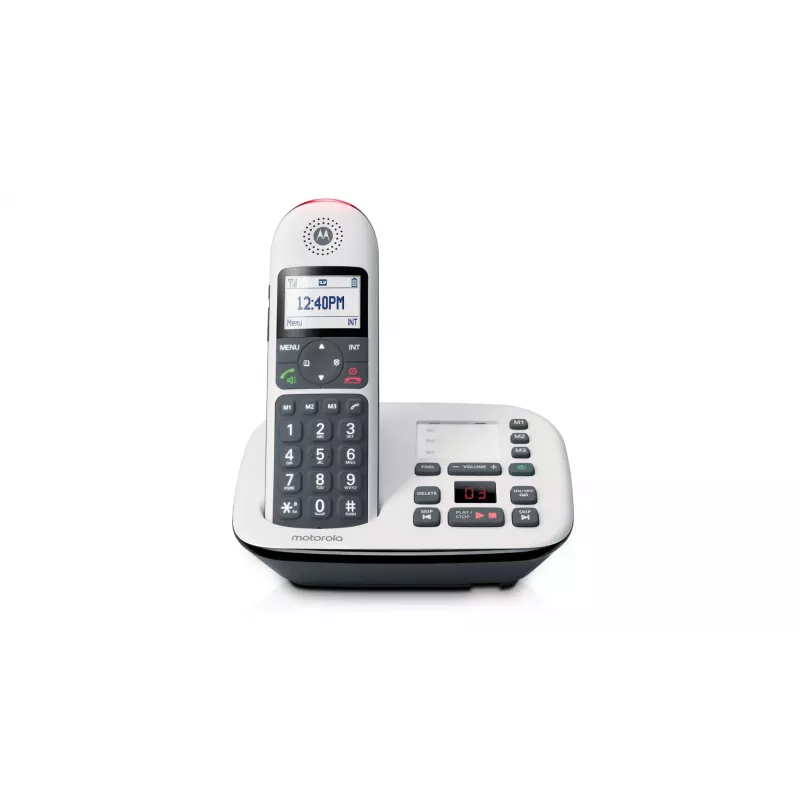 Motorola CD5011 belaidis telefonas su atsiliepimo aparatu, pilka/sidabrinė