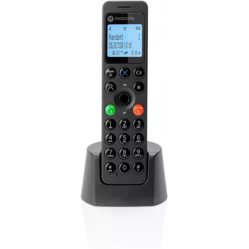 Motorola DOT201 DECT belaidis telefono ragelis su garsiakalbiu, Juodas