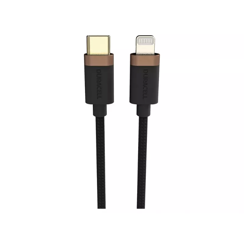 Duracell USB9022A USB-C – Lightning laidas, juodas