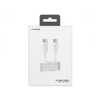 2-Power 2PUC1M04W USB-C laidas, 1 m, baltas