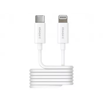 2-Power 2PUC1M03W USB-C į Lightning laidas, 1 m, baltas