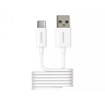 2-Power 2PUC1M01W USB-A į USB-C laidas, 1 m, baltas