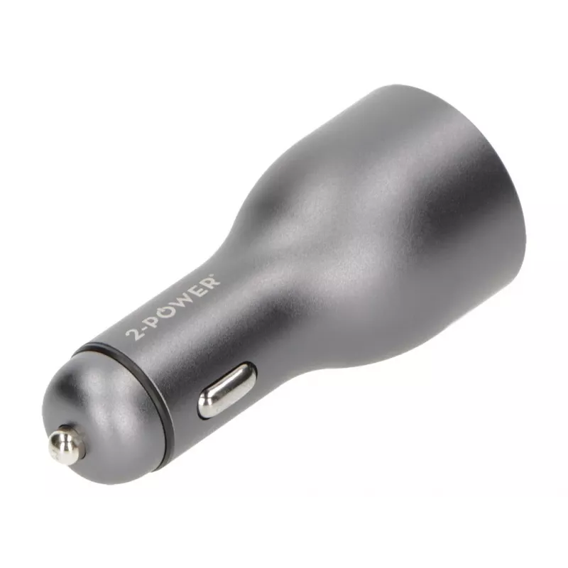 Automobilinis įkroviklis 2-Power CUSB5011B, 2xUSB-C (100W PD) + USB-A (18W QC), pilka