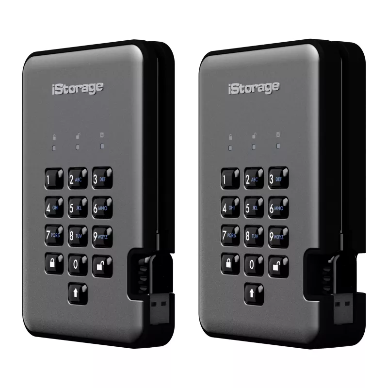 iStorage diskAshur PRO² SSD 256GB | Saugus nešiojamas kietasis diskas | FIPS 140-2 Level 2, NCSC CPA, NLNCSA BSPA ir NATO Restricted sertifikatai | AES-XTS 256 bitų aparatinė šifracija | Apsauga PIN kodu | Nuo OS nepriklausomas | Atitinka GDPR, TAA | Apsa