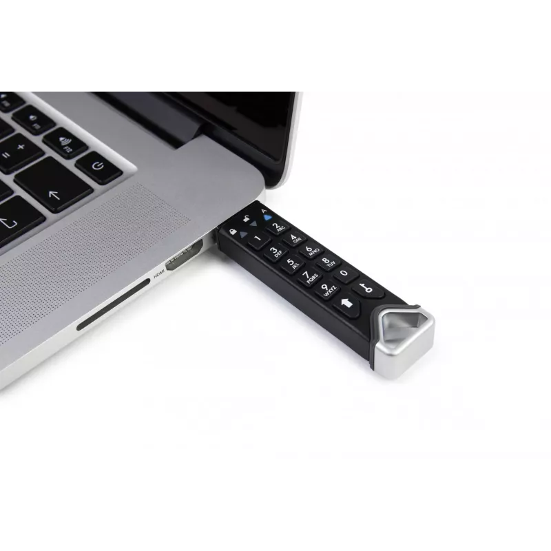 iStorage datAshur PRO2 512 GB | Saugus USB atmintukas | FIPS 140-2 Level 3 sertifikuotas | AES-XTS 256 bitų aparatinė šifravimas | Apsaugotas slaptažodžiu | Atsparus dulkėms ir vandeniui