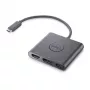 DELL adapteris USB-C į HDMI/DP su maitinimo perdavimu, laidinis, USB 3.2 Gen 2 (3.1 Gen 2) Type-C, juodas, 3840 x 2160 pikselių