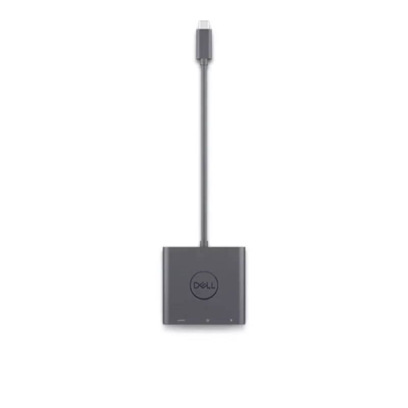 DELL adapteris USB-C į HDMI/DP su maitinimo perdavimu, laidinis, USB 3.2 Gen 2 (3.1 Gen 2) Type-C, juodas, 3840 x 2160 pikselių