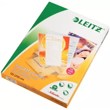 Leitz iLAM Premium blizgūs A4 laminavimo maišeliai, 125 mikronai, pakuotė po 100 vnt.