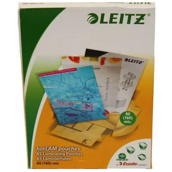 Leitz iLAM Premium blizgūs laminavimo maišeliai A5, 80 mikronų, pakuotė po 100 vnt.