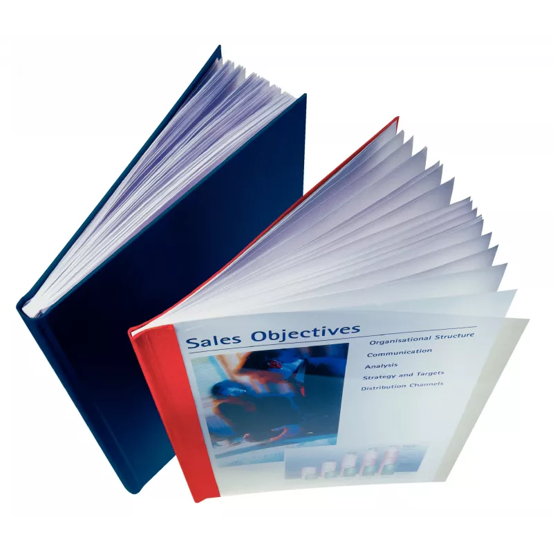 Leitz terminiai viršeliai lininis raštas 1,5 mm, A4, kartonas, PVC, balta, 15 lapų, 240 g/m²