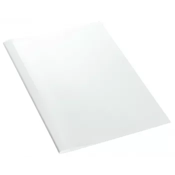 Leitz Binding Covers Thermal Standard 10 mm, A4, kartoniniai viršeliai, skaidrūs, balti, 100 vnt., 240 g/m², 80 g/m²