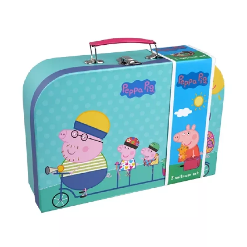 Barbo Toys Peppa Pig Lagaminai 3 vnt. rinkinys, asorti, vaikiški, statinaitės formos, įvairiaspalviai