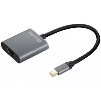 Sandberg adapteris MiniDP1.4>HDMI2.0 4K60, Mini DisplayPort, HDMI A (standartinis), vyriškas, moteriškas, 3840 x 2160 pikselių, 6 Gbit/s