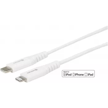 eSTUFF ES602101 Lightning laidas 1 m Baltas