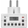 MicroConnect GRUTIMER3 išmanusis kištukas – patalpų laikmatis su LCD, 110×81×78 mm, baltas